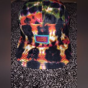 NWOT-Vintage 5 Panel Official Crown of Laurel colorful Print Adjustable Hat